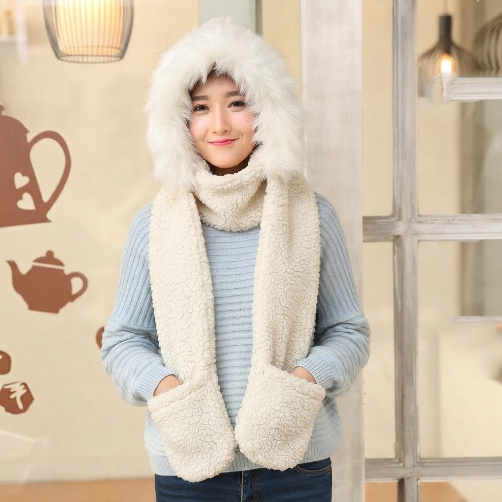 Hat with scarf