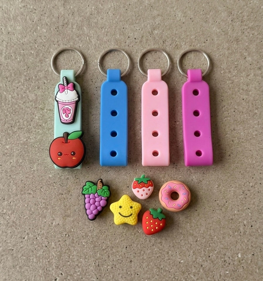 Rubber keychain 12 pcs ( without pins)