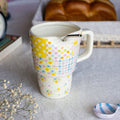 Cup with stainless straw