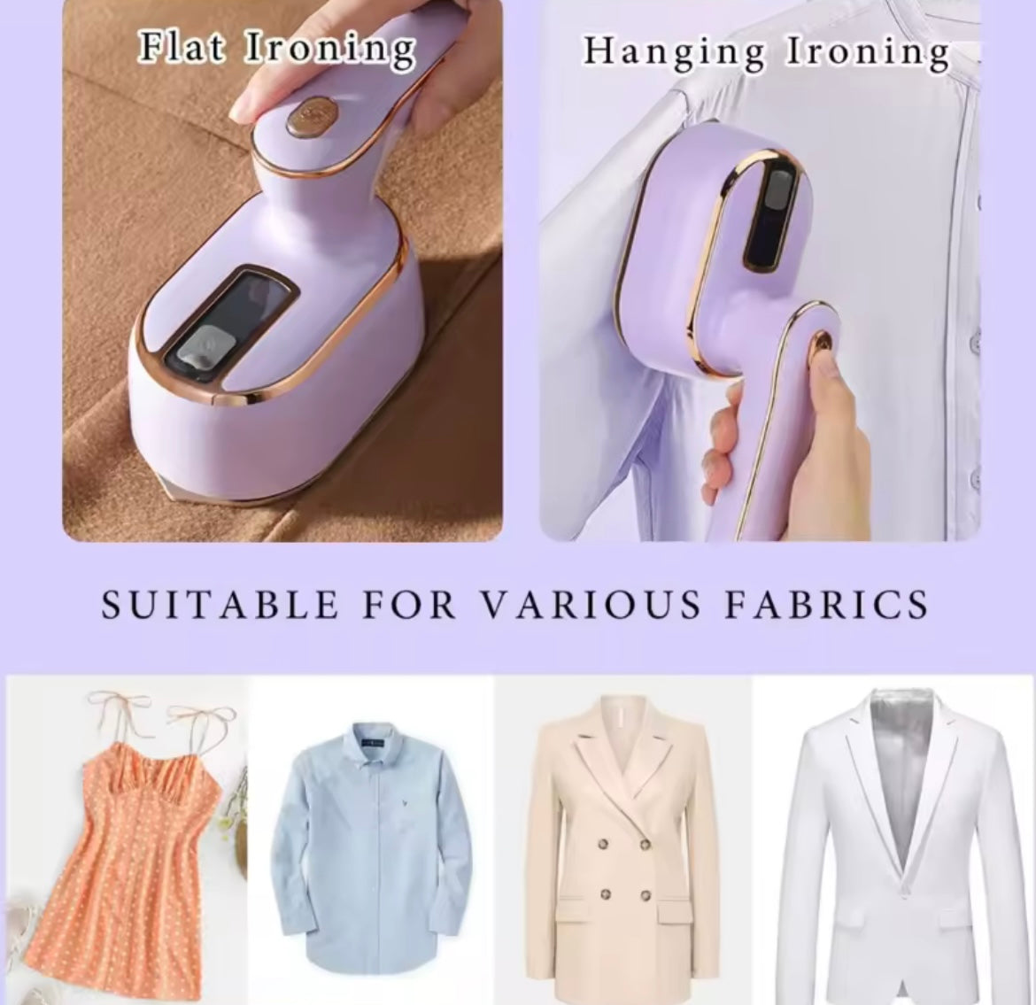 2 in 1 mini iron and steamer