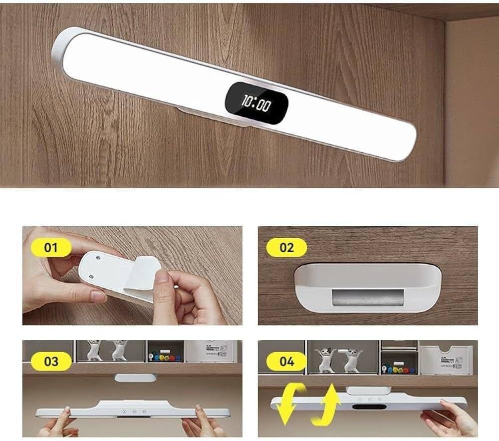 LED strip with clock