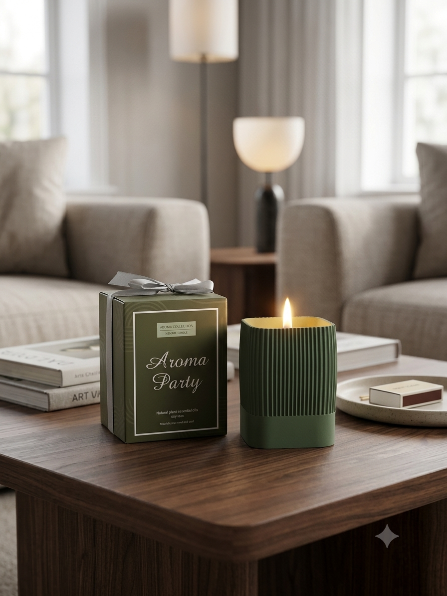 Scented candle with gift box