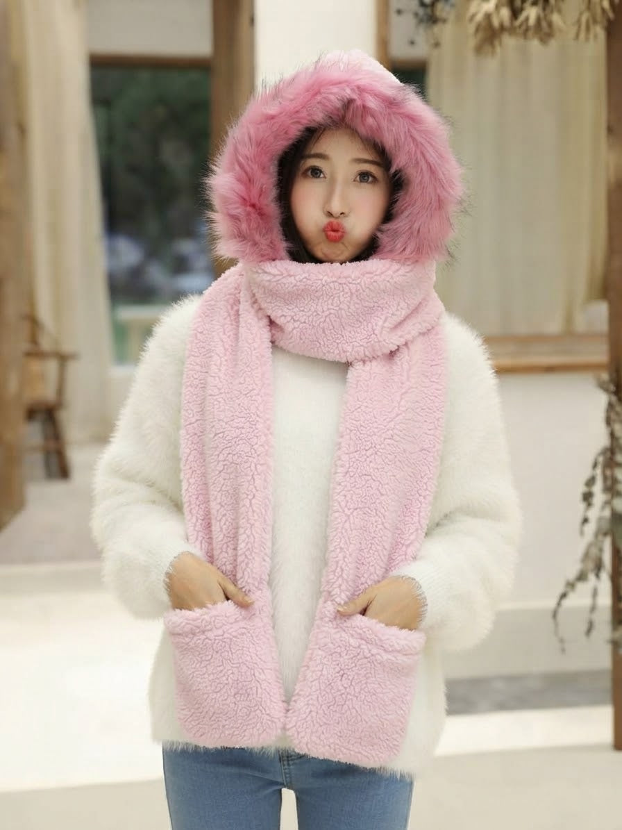Hat with scarf