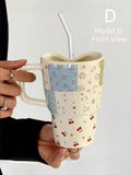 Cup with stainless straw