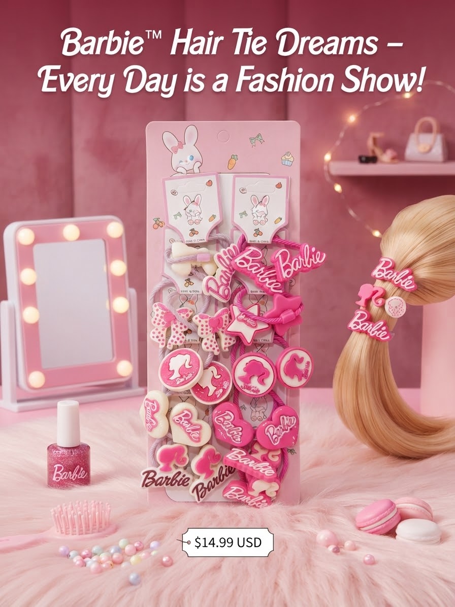 Barbie hair ties (1 card)