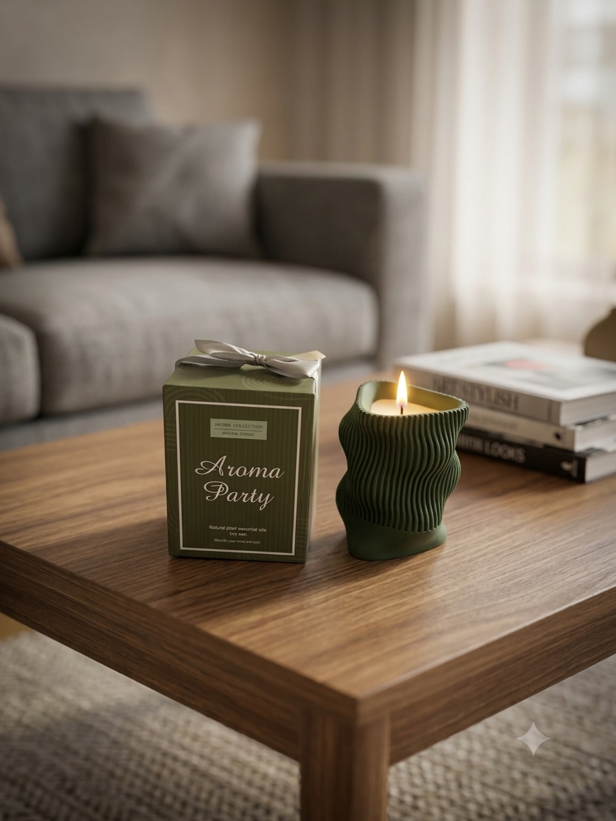 Scented candle with gift box