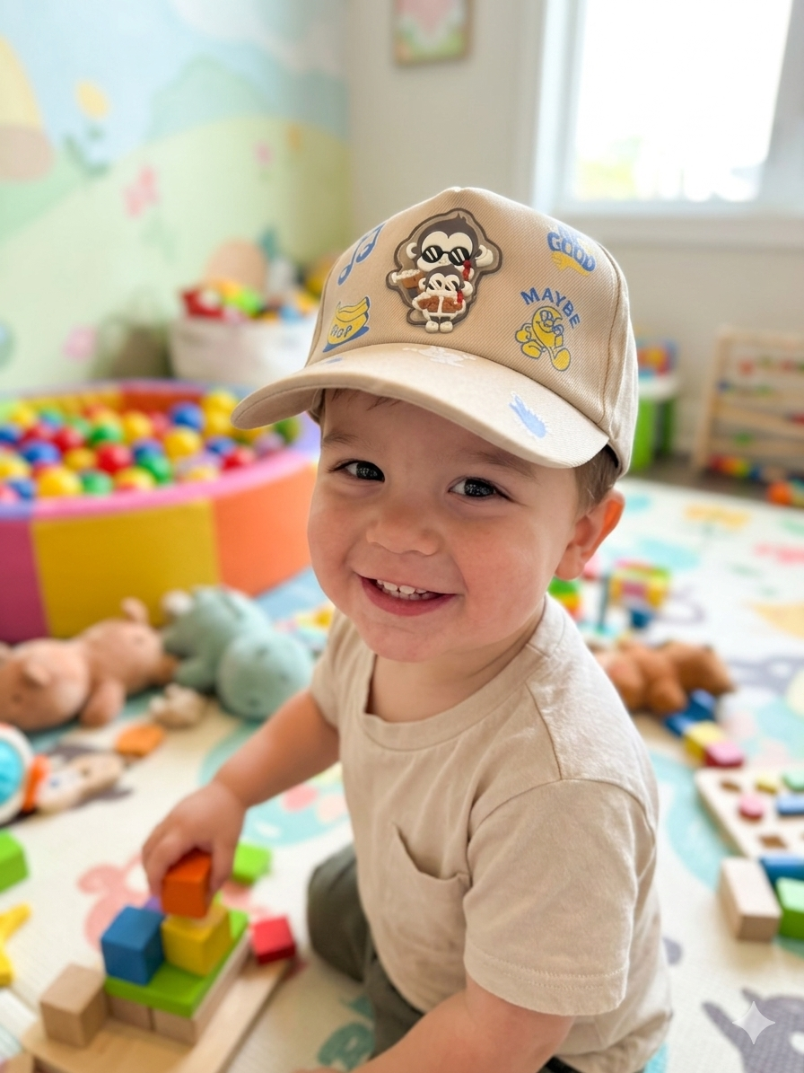 Kids cap with light