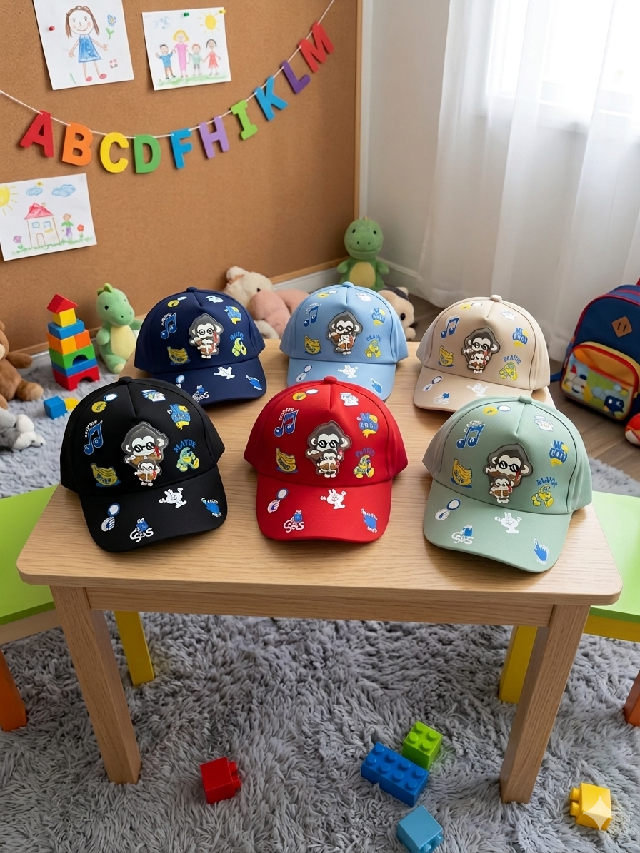 Kids cap with light