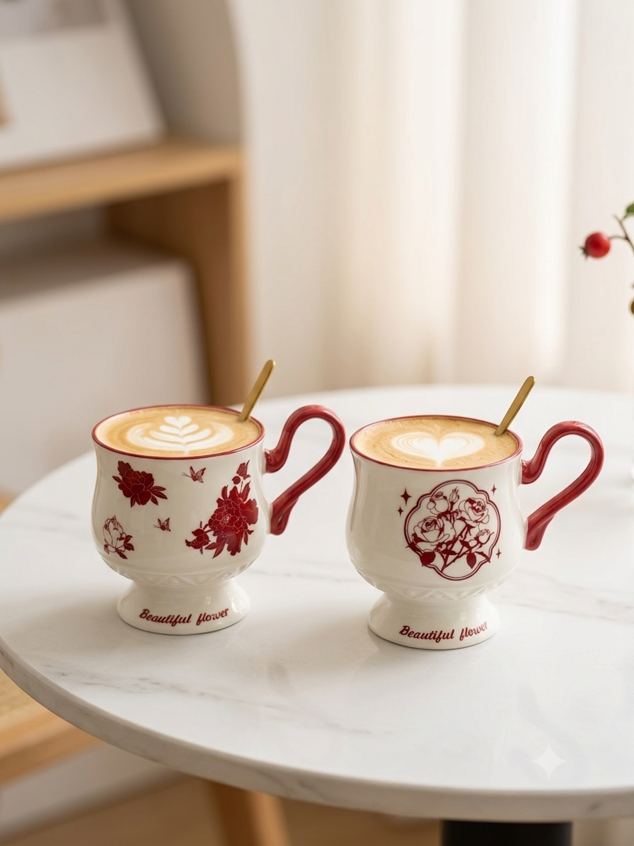 Mug with spoon and gift box